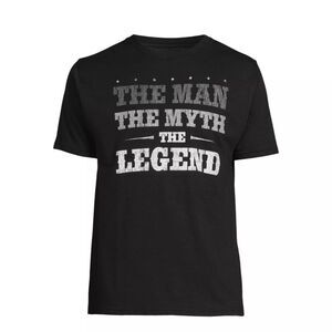 Way to Celebrate Men's Father's Day 'Man Myth Legend' Graphic Tee Black